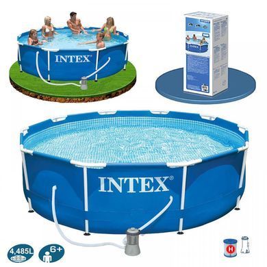 КАРКАСНИЙ БАСЕЙН INTEX, 366Х76 СМ (ФІЛЬТР-НАСОС)