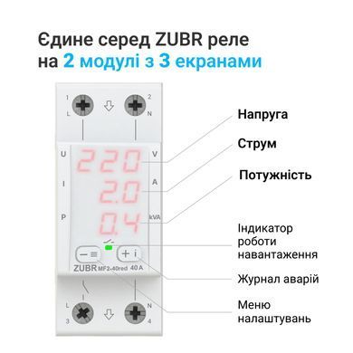 Багатофункціональне реле ZUBR MF2-50 red