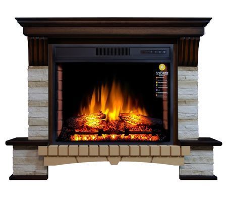 Камінокомплект ArtiFlame STONE MONTEBELLO AF28S ДУБ АНТИК (ЗІ ЗВУКОМ)