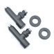 Кран кутовий 1/2"х1/2" подовжений, чорний, 2 шт.