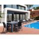 Шезлонг Aquajoy Pacific, темно-серый с черным