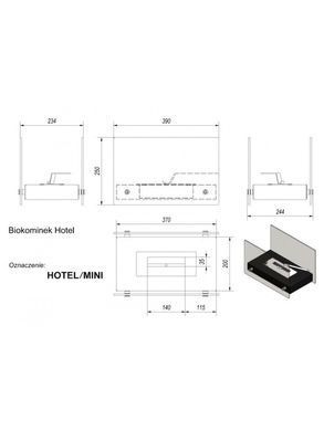 Біокамін Kratki HOTEL MINI чорний із сертифікатом TUV
