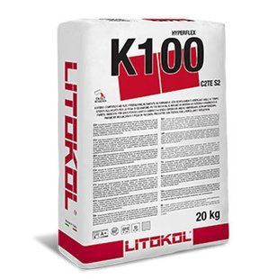 Клей На основі цементу Litokol Hyperflex K100 K100B0020 Білий 20 Кг