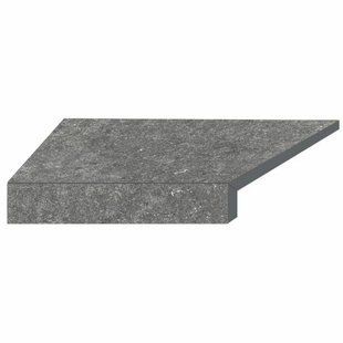 Угловой Г-образный элемент бортовой плитки Aquaviva Stellar Grey, 600x345x50(20) мм (левый/45&deg;)