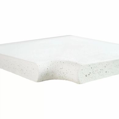 Кутовий копінговий камінь Aquazone Tuff 320x400x50-25 мм, білий (пористий)