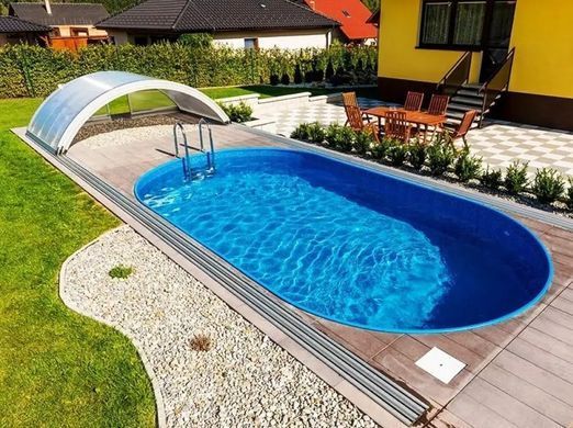 Басейн збірний овальний IBIZA POOL 4,16 м х 10,0 х 1,5 метра стаціонарний