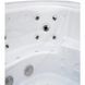 Переливний СПА-басейн Aquajoy Serenity (250х230х96 см), сріблясто-білий мармур, чорний корпус