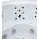 Переливний СПА-басейн Aquajoy Serenity (250х230х96 см), сріблясто-білий мармур, чорний корпус