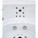 Переливний СПА-басейн Aquajoy Serenity (250х230х96 см), сріблясто-білий мармур, чорний корпус