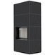 Камін Kratki FLOKI BOX 8 kW &Oslash; 160 в обудові з керамограніту NATURALI ARDESIA NERO A SPACCO