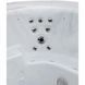 Переливний СПА-басейн Aquajoy Serenity (250х230х96 см), сріблясто-білий мармур, чорний корпус