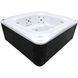 Переливний СПА-басейн Aquajoy Serenity (250х230х96 см), сріблясто-білий мармур, чорний корпус