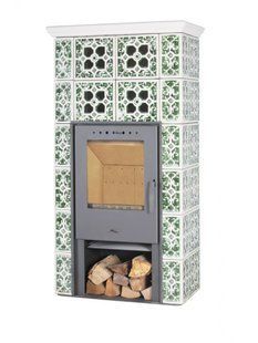 Изразцовая печь Flama JASMIN EKO GRANDE II Keramik двухцветная