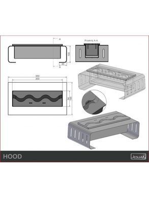 Биокамин Kami HOOD 350