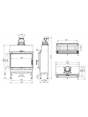 Камінна топка Hitze HST68x43.S
