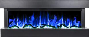 Электрический настенный камин A &mdash; Flame Modena черный