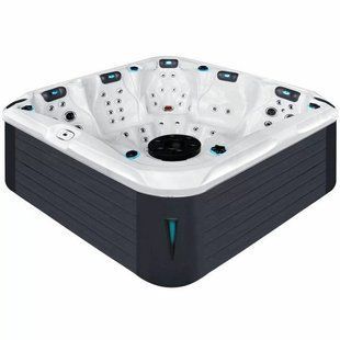 Гидромассажный бассейн Passion Spas Devotion (230х230х91 см), Серебристо-белый