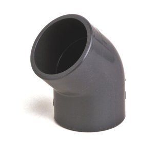Коліно ПВХ Aquaviva 45 &deg; / 90 мм.