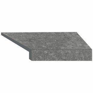 Угловой Г-образный элемент бортовой плитки Aquaviva Stellar Grey, 600x345x50(20) мм (правый/45&deg;)