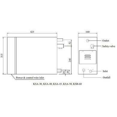 Парогенератор Coasts KSA-40 4 кВт 220В с выносным пультом KS-150