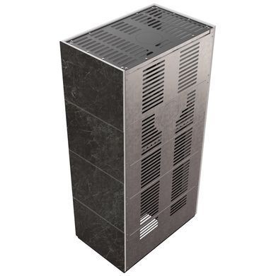 Камин Kratki FLOKI BOX 8 kW &Oslash; 160 в корпусе с керамогранита NATURALI NERO GRECO