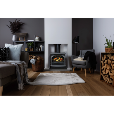 Електрокамін паровий Dimplex Opti-Myst Stockbridge зі справжнім 3D ефектом полумʼя, обігрівом та дровами