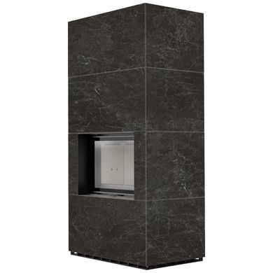 Камин Kratki FLOKI BOX 8 kW &Oslash; 160 в корпусе с керамогранита NATURALI NERO GRECO