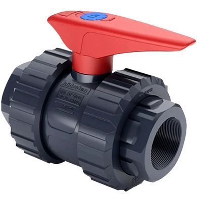 Кран кульовий ПВХ Hidroten 1011098, з різьбовим закінченням, d2-1/2"