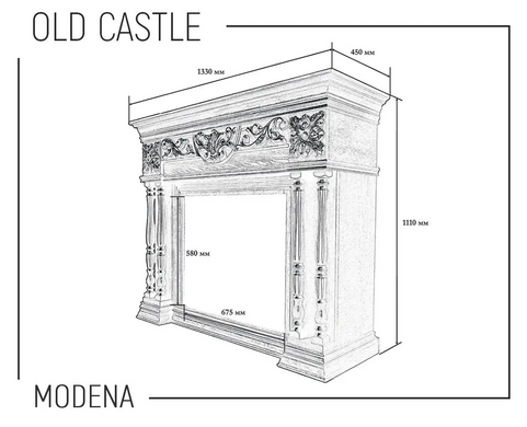 Електрокамін Old Castle Modena