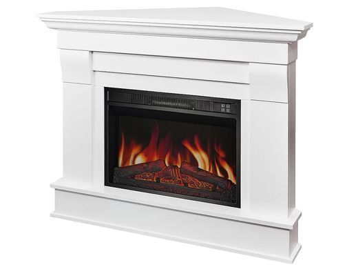 Каминокомплект угловой ArtiFlame Albion Corner AF23S белый с обогревом и звуком горения огня