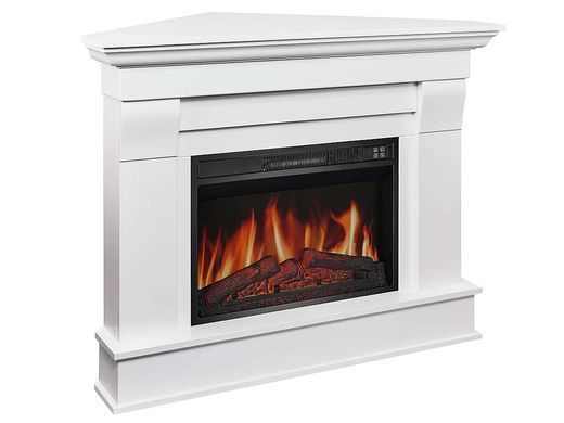 Каминокомплект угловой ArtiFlame Albion Corner AF23S белый с обогревом и звуком горения огня