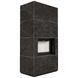 Камин Kratki FLOKI BOX 8 kW &Oslash; 160 в корпусе с керамогранита NATURALI NERO GRECO