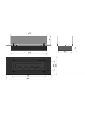 Біокамін Infire INSERT BLACK 800
