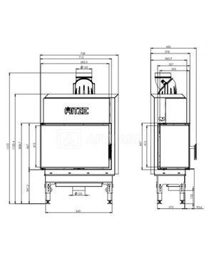 Каминная топка Hitze HST68x43.R