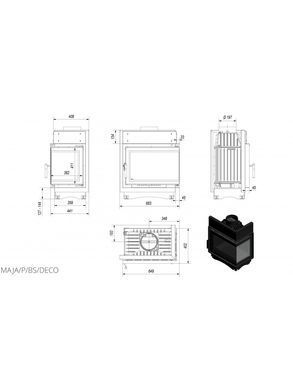Камінна топка Kratki MAJA 12 DECO праве скло