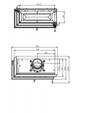 Каминная топка Hitze HST68x43.R
