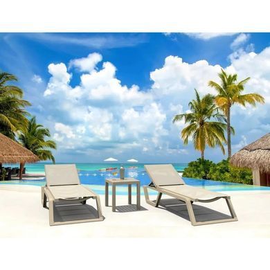 Шезлонг Aquajoy Rio PRO, серо-коричневый