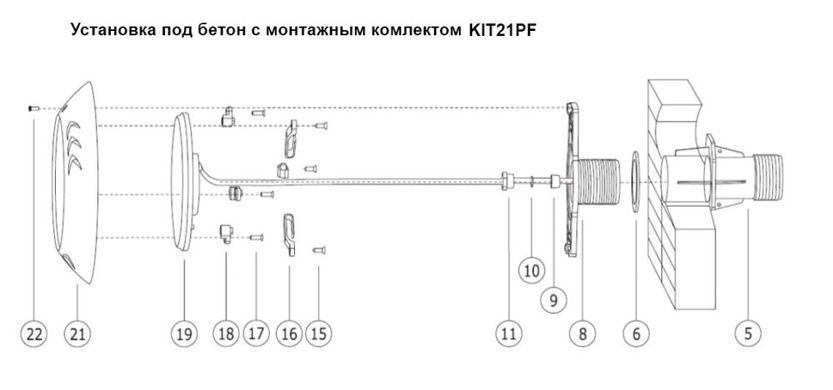LED прожектор RGB, нерж.сталь, 18ВТ,  252 led Linex