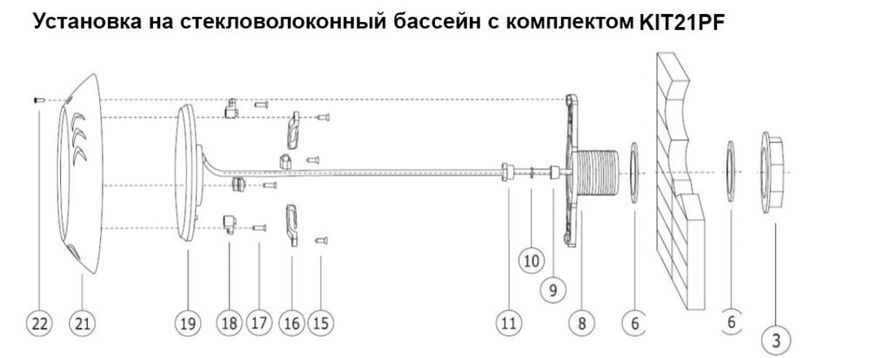 LED прожектор RGB, нерж.сталь, 18ВТ,  252 led Linex