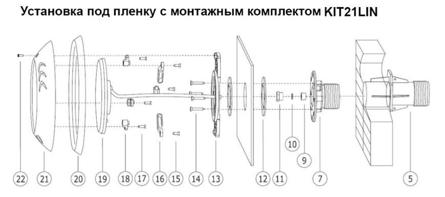 LED прожектор RGB, нерж.сталь, 18ВТ,  252 led Linex