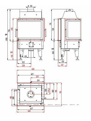 Каминная топка BeF TWIN 7 CL-CL