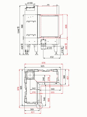 Каминная топка BeF FLAT 4 L