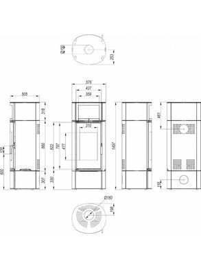 Стальная печь Defro Home ORBIS EXTENTO H Серый