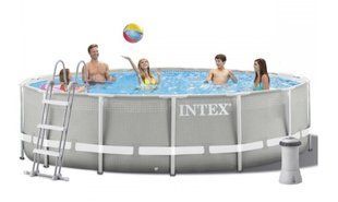 БАСЕЙН КАРКАСНИЙ INTEX, 427Х107 СМ (ФІЛЬТР-НАСОС, СХОДИ, ТЕНТ)