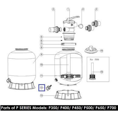 Дренажный клапан для фильтров Emaux&nbsp;серии MFV, MFS, P, SP (89011601)