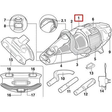 Блок мотора с аккумулятором Kokido для пылесоса Voltera 75 EV75CBX/EU