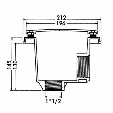 Злив донний Hayward 3252PAK2 2" під бетон (компл. 2 шт)
