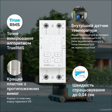 Реле напряжения с контролем тока ZUBR CV2-63