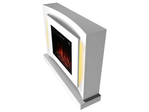Камино комплект ArtiFlame Lucca AF23S белый с LED подсветкой, обогревом и звуком горения огня