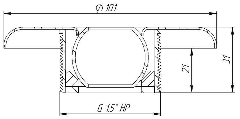 Форсунка стінова Стандарт РН11/2" (плитка)